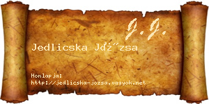 Jedlicska Józsa névjegykártya